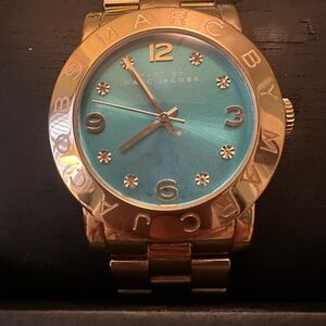 Marc by Marc Jacobs Gold Watch with Turquoise Dial
